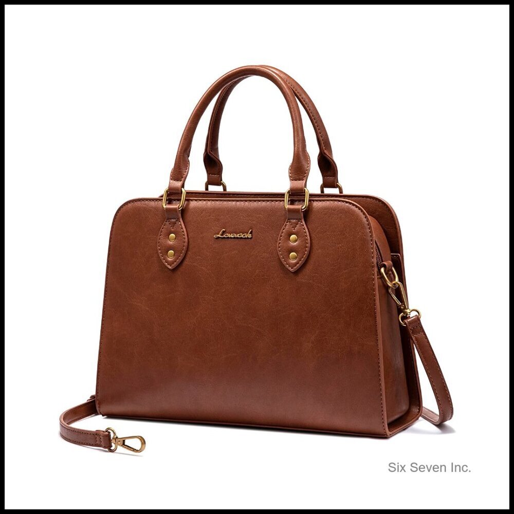 Vintage Style Leather Tote Shoulder Bag Satchel Crossbody Purse Elegant Everyday